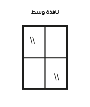 تنظيف نافذة وسط